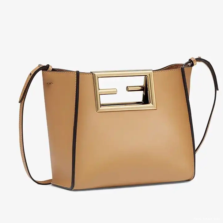 Cheap Bag Small Leather In Fendi Way Calf Apricot 0612